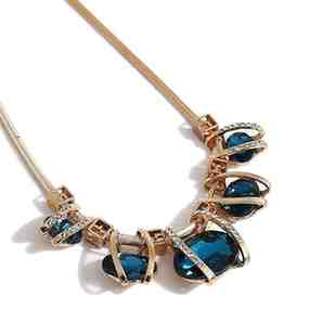 Shining Diva Fashion Latest Stylish Trendy Celebrity Inspired Designer Fancy Crystal Pendant Chain Necklace for Women and Girls